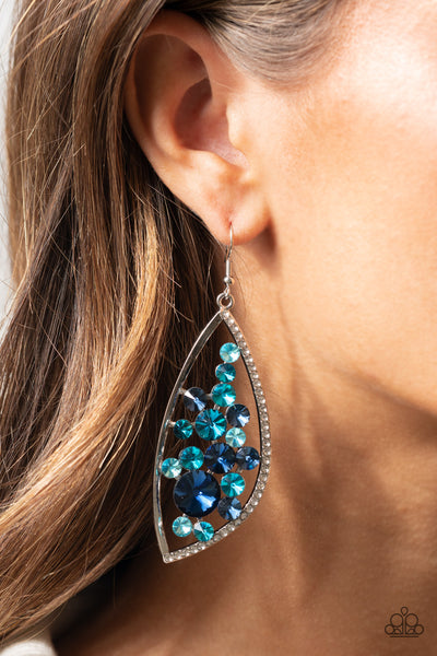 Sweetly Effervescent - Blue Paparazzi Earrings