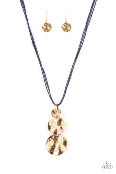 Circulating Shimmer - Blue and Gold Paparazzi Necklace