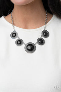 Circle The Wagons - Black Paparazzi Necklace