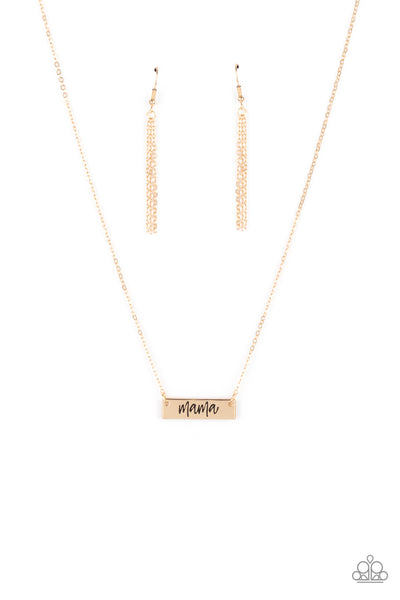 Blessed Mama - Gold Paparazzi Necklace