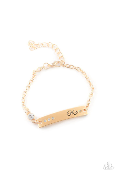 Mom Always Knows - Gold Paparazzi Mom Bracelet