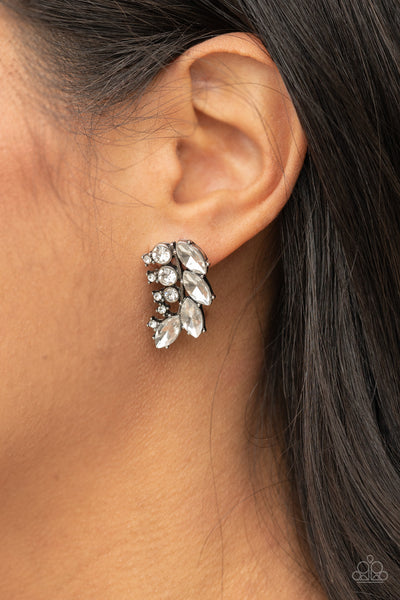 Flawless Fronds - White Paparazzi Earrings