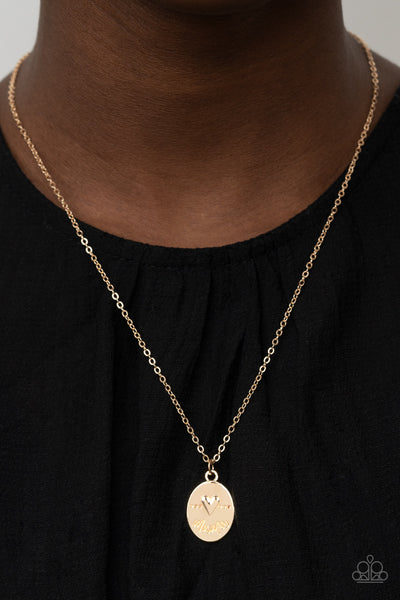 They Call Me Mama - Gold Paparazzi Necklace