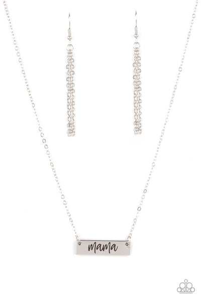 Blessed Mama - Silver Paparazzzi Necklace