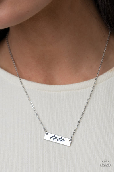 Blessed Mama - Silver Paparazzzi Necklace