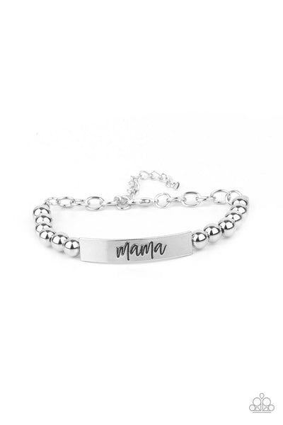 Mom Squad - Silver Paparazzi Bracelet