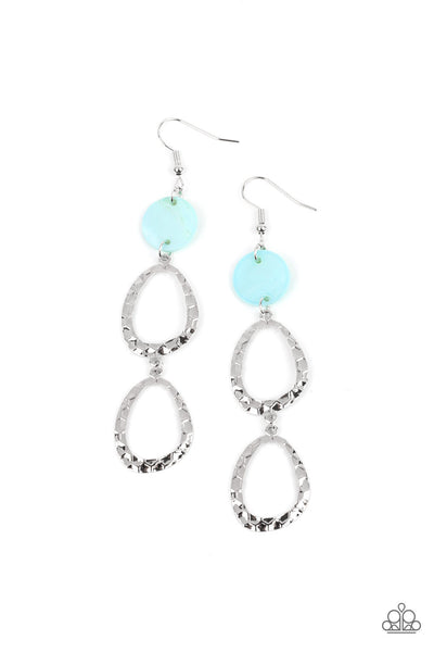 Surfside Shimmer - Blue Paparazzi Earrings