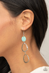 Surfside Shimmer - Blue Paparazzi Earrings