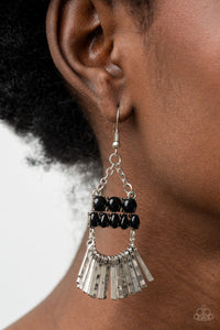A FLARE For Fierceness - Black Paparazzi Earrings