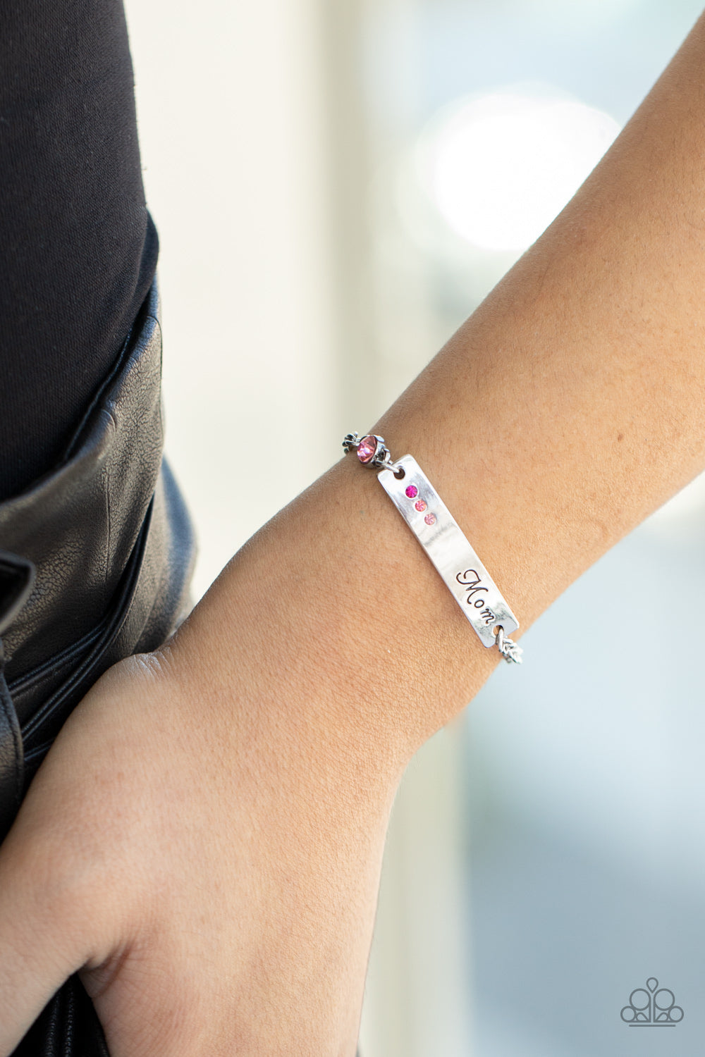 Mom Always Knows - Silver and Pink Paparazzi Mom Bracelet