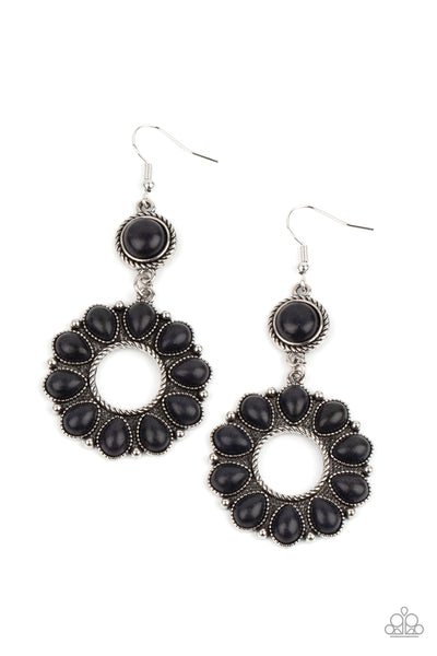 Back At The Ranch - Black Paparazzi Earrings