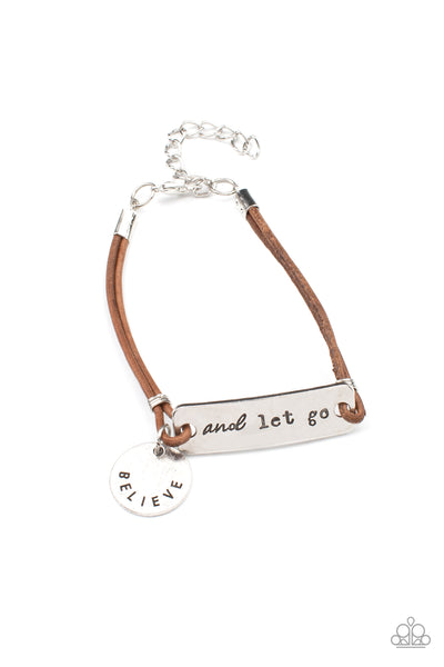 Believe and Let Go - Brown Paparazzi Bracelet