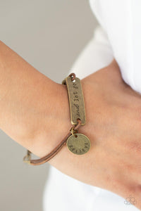 Believe and Let Go - Brass Paparazzi Inspirational Bracelet