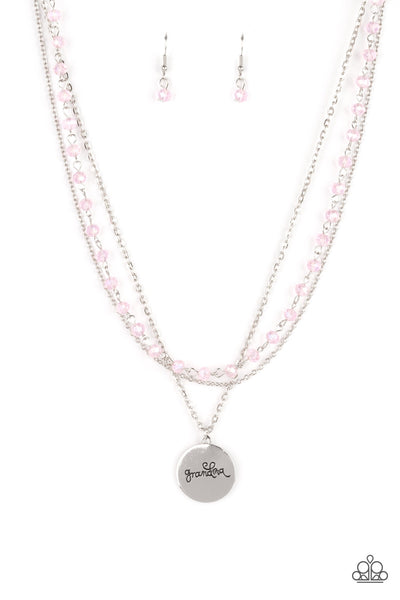 Promoted to Grandma - Pink Paparazzi Necklace