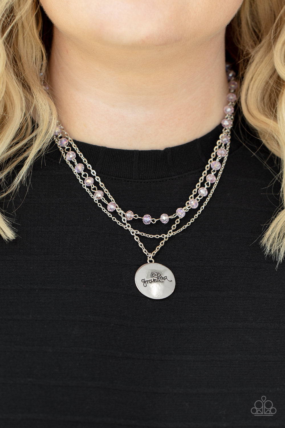 Promoted to Grandma - Pink Paparazzi Necklace