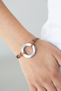 Choose Happy - Brown Paparazzi Bracelet