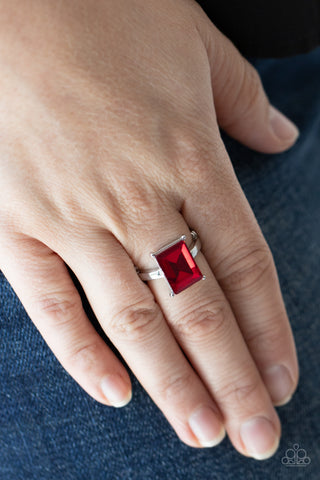 Social Glow - Red Paparazzi Ring