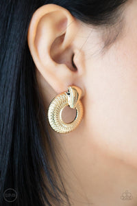 Industrial Innovator - Gold Paparazzi Earrings