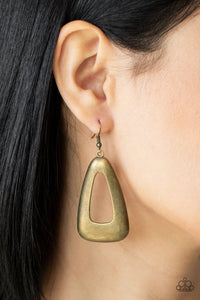 Irresistibly Industrial - Brass Paparazzi Earrings