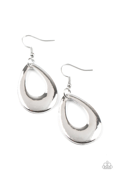All Allure, All The Time - Silver Paparazzi Earrings