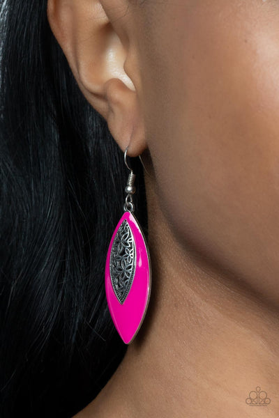 Venetian Vanity - Pink Paparazzi Earrings