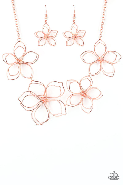 Flower Garden Fashionista - Copper Paparazzi Necklace