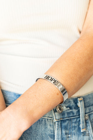 Hope Makes The World Go Round - Silver Paparazzi Bracelet