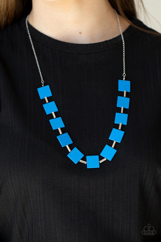 Hello, Material Girl - Blue Paparazzi Necklace