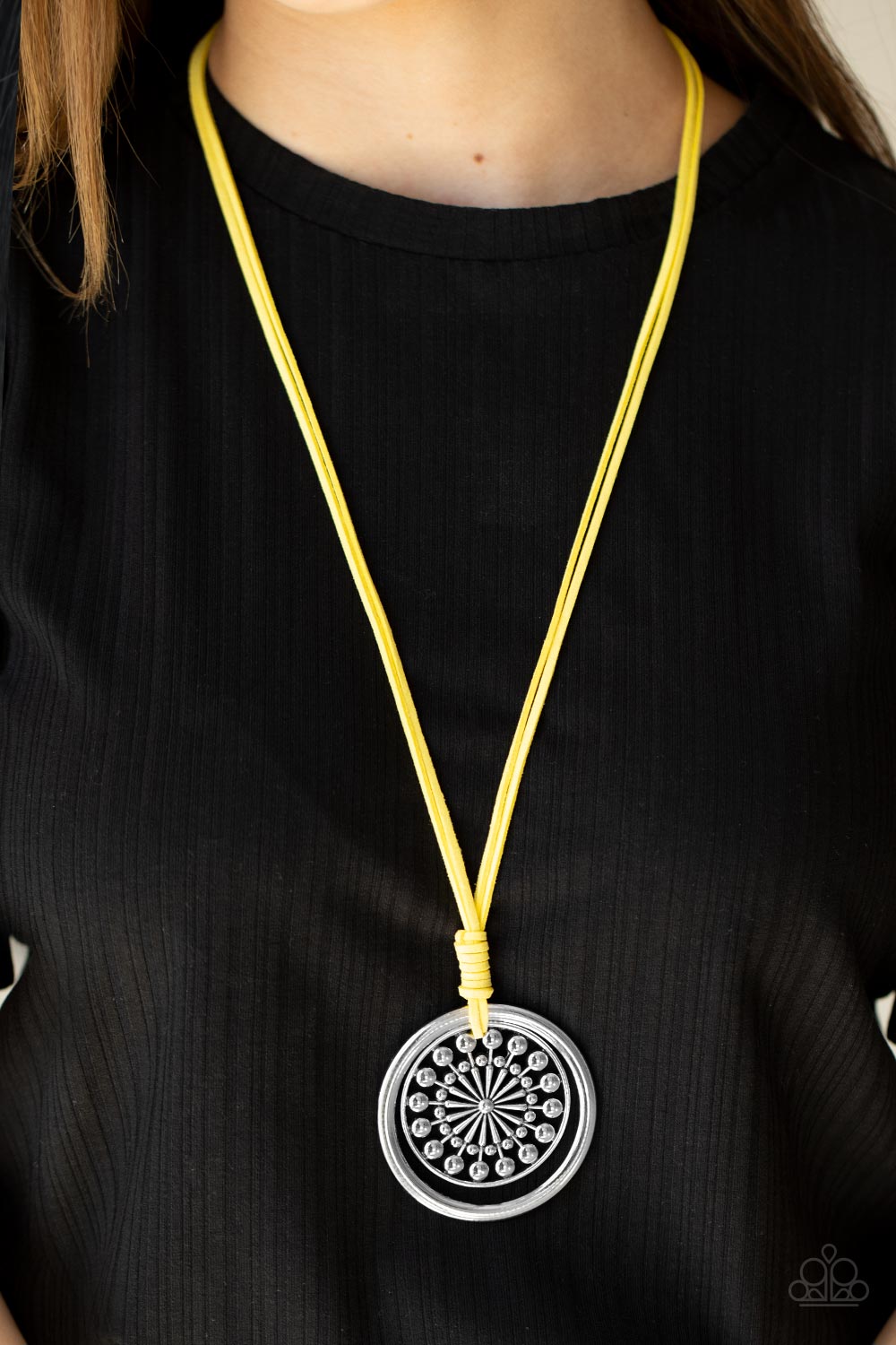 One MANDALA Show - Yellow Paparazzi Necklace