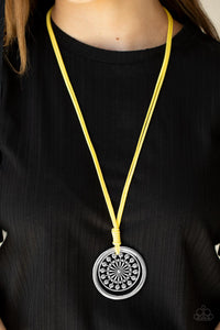 One MANDALA Show - Yellow Paparazzi Necklace