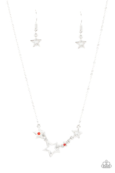 Proudly Patriotic - Red Paparazzi Necklace