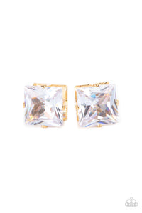 Times Square Timeless - Gold Paparazzi Earrings