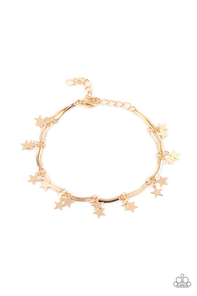 Party in the USA - Gold Paparazzi Bracelet