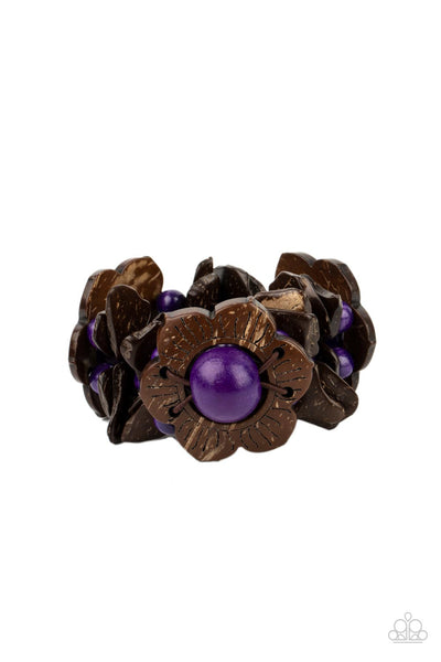 Mediterranean Mangrove - Purple Paparazzi Wood Bracelet