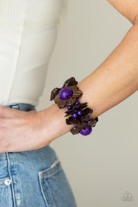 Mediterranean Mangrove - Purple Paparazzi Wood Bracelet