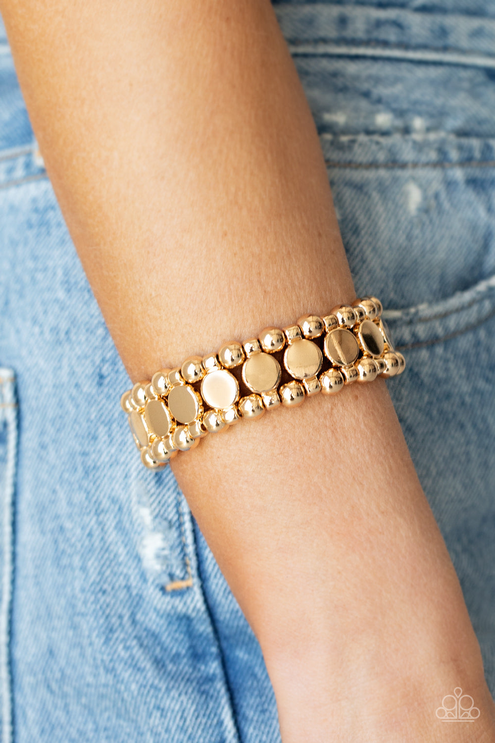 Metro Magnetism - Gold Paparazzi Bracelet