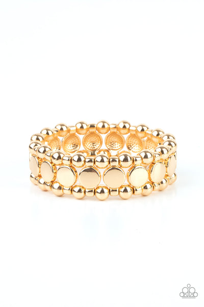 Metro Magnetism - Gold Paparazzi Bracelet