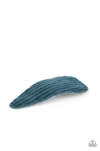 Colorfully Corduroy - Blue Paparazzi Hair Clip