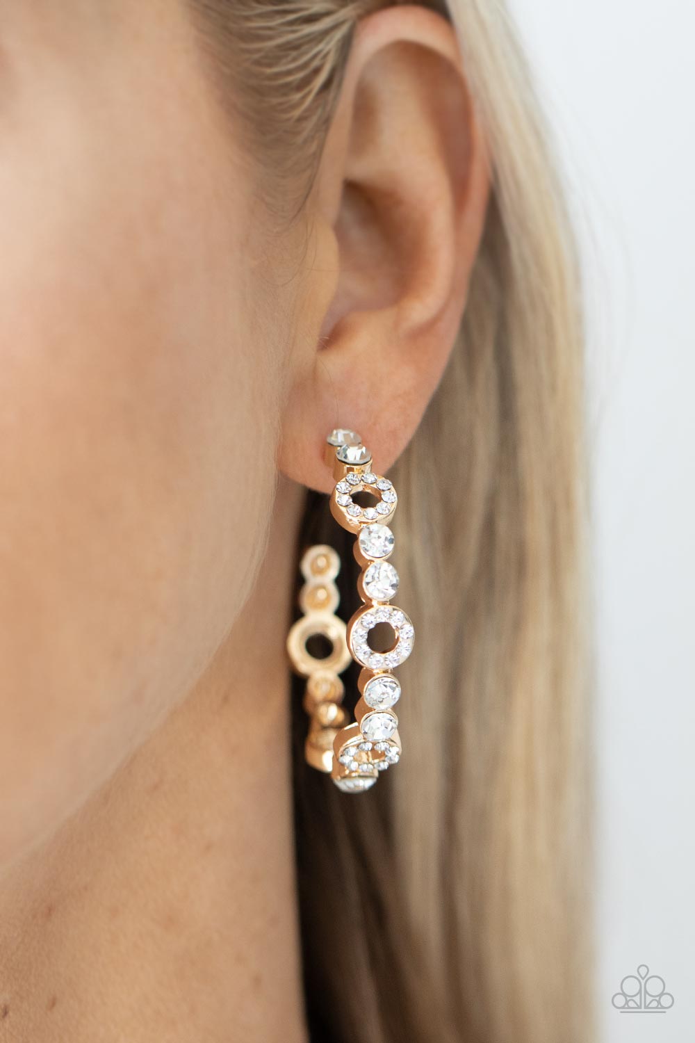 Swoon-Worthy Sparkle - Gold Earring Paparazzi