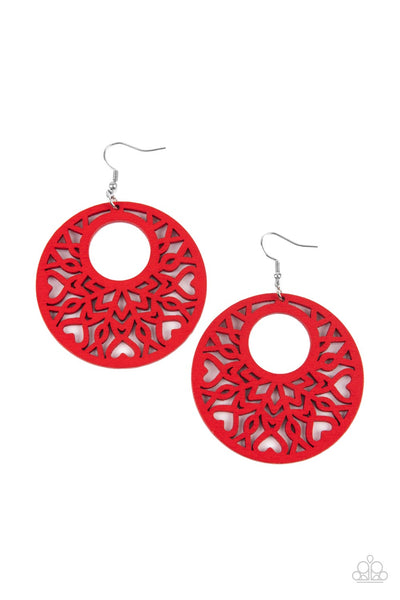 Tropical Reef - Red Paparazzi Earrings