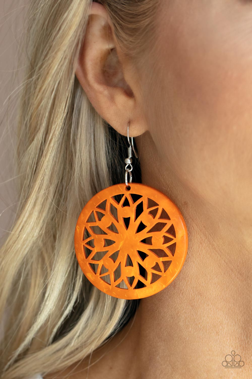 Ocean Canopy - Orange Paparazzi Earrings