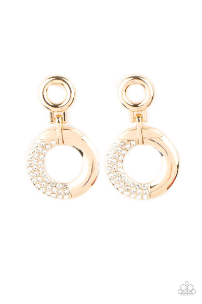 Modern Motivation - Gold Paparazzi Earrings