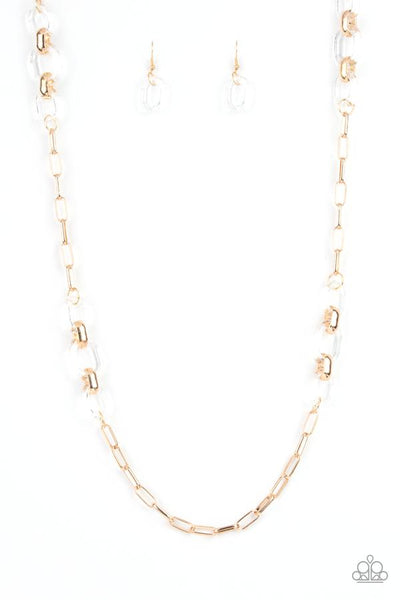 Have I Made Myself Clear? - Gold Paparazzi Necklace