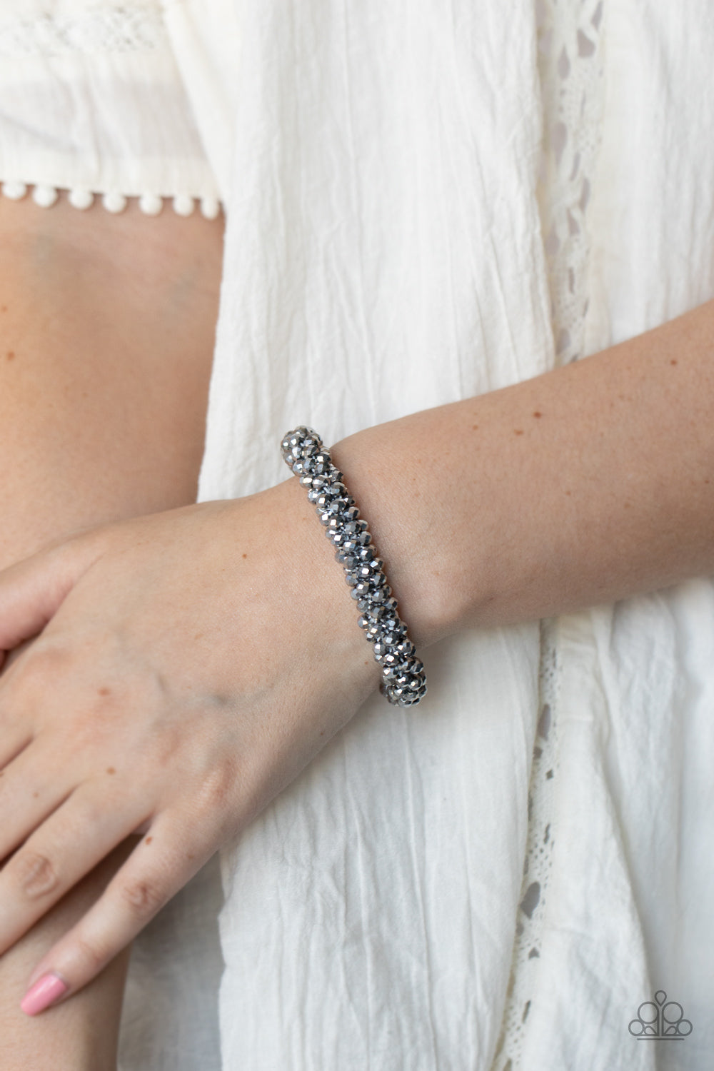 Wake Up and Sparkle - Silver Paparazzi Bracelet