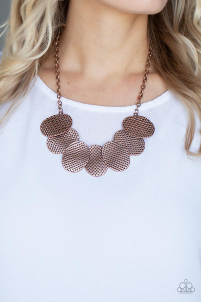 Industrial Wave - Copper Paparazzi Necklace