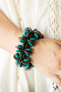 Caribbean Canopy - Blue Paparazzi Bracelet