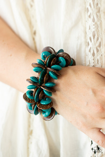 Caribbean Canopy - Blue Paparazzi Bracelet