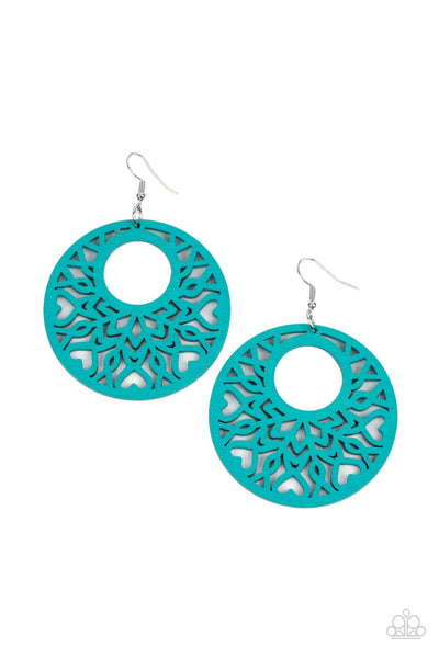 Tropical Reef - Blue Paparazzi Wood Earrings