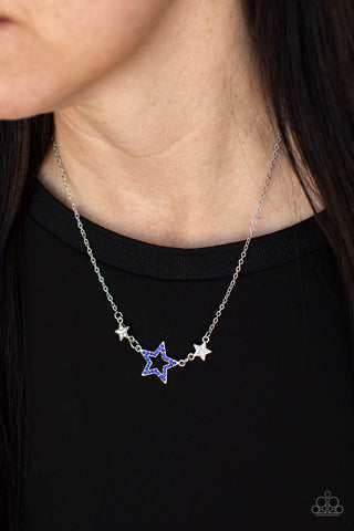 United We Sparkle - Blue Paparazzi Necklace