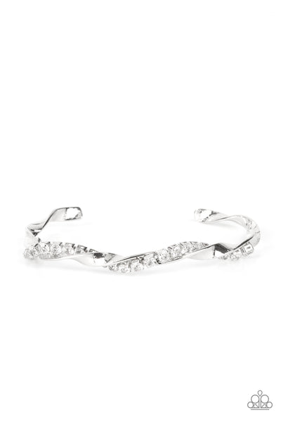 Twisted Twinkle - White Paparazzi Bracelet